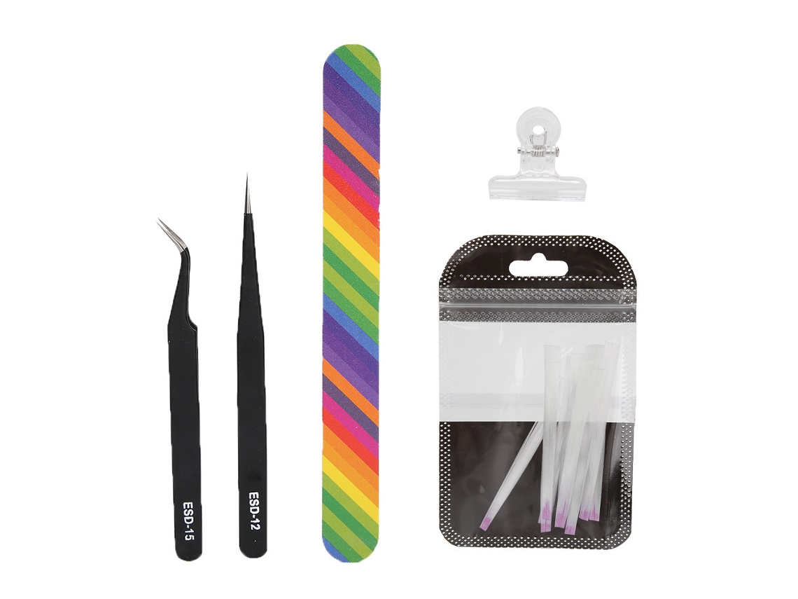 2026altiro-kit De 5 Peças De Ferramentas De Manicure: Clip De Forma, Fibra De Vidrio, Lima, Pinças