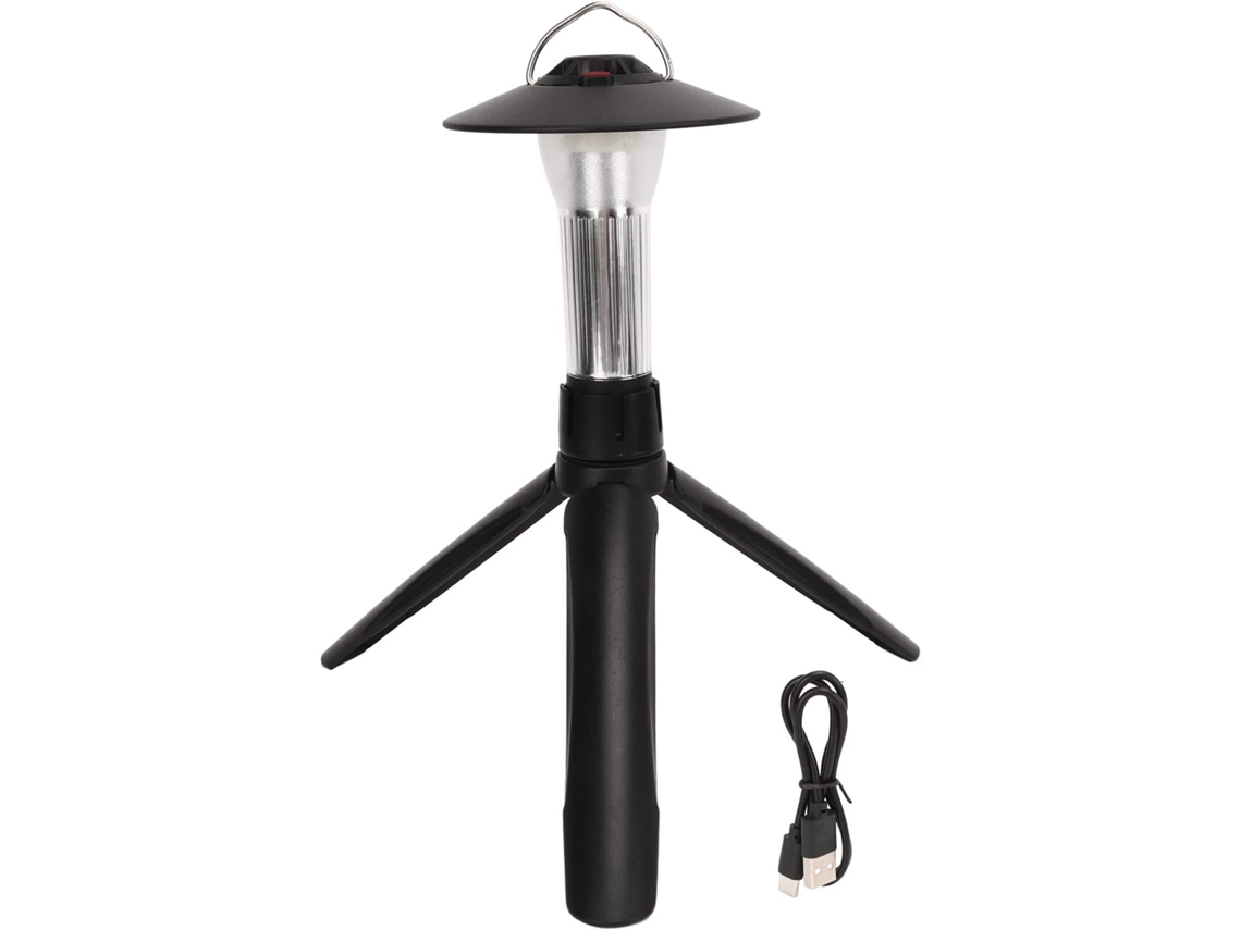Lanterna De Led Portátil Para Camping Com Capa Protetora E Suporte Triangular