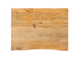 Vidaxl Tampo De Mesa C/ Borda Viva 90x60x2,5 Cm Mangueira Maciça