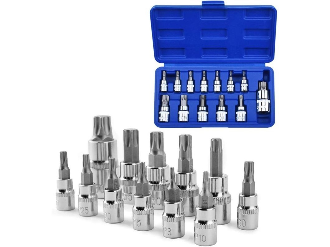Conjunto de brocas Torx Linjou, 8 peças T8-T70, aço S2, para parafusadeira