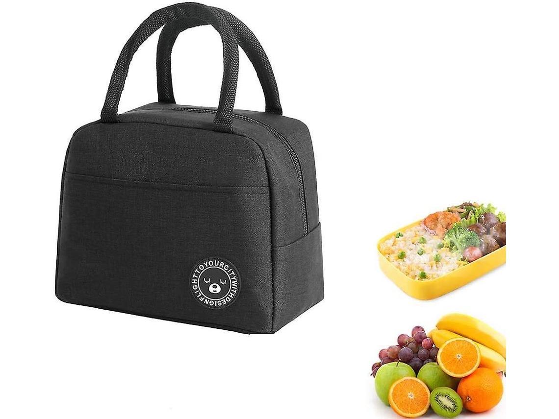 Bolsa Térmica Para Almoço, Bolsa Portátil À Prova Dágua, Preta Aquaforge