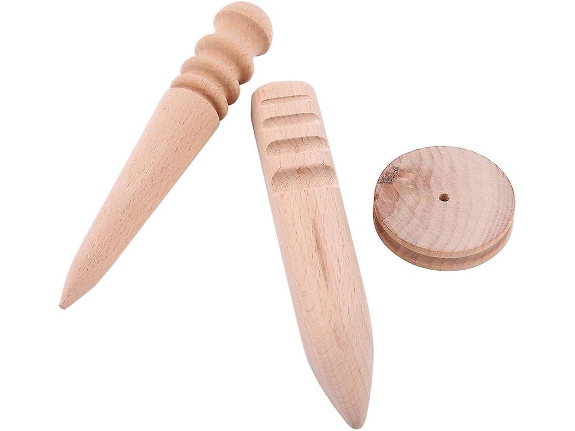 Ferramenta De Polimento De Couro, 3 Tamanhos De Alisadores De Borda De Madeira, Ferramenta Manual Diy Para Artesanato De Couro
