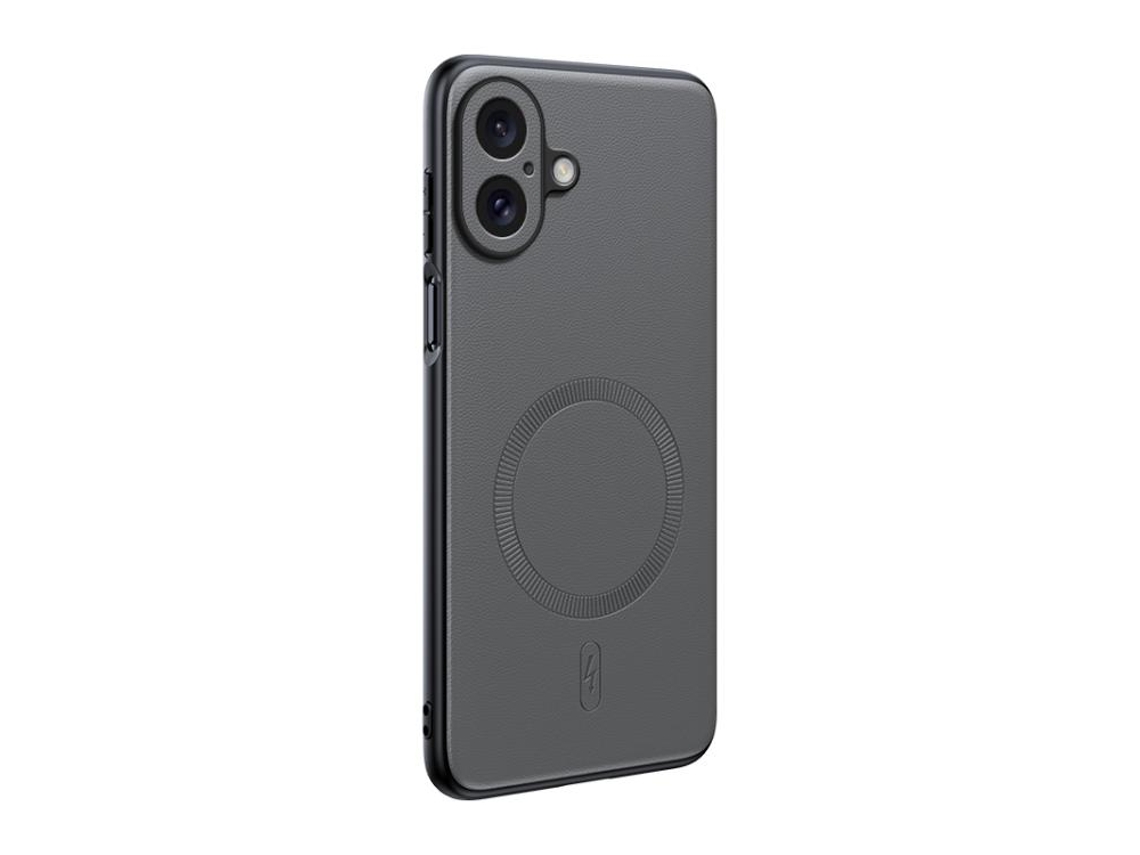Capa Para Iphone 17 - Couro Liso Com Magsafe E Proteção Contra Impactos