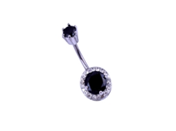 Anel De Umbigo Sexy Piercing Zircon Pérola Falsa