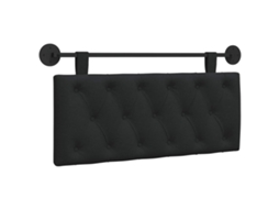 Conjunto 1 Cabeceira Suspensa Vidaxl Preto Tecido (110 X 55 X 7 Cm)