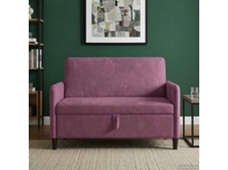 Vidaxl Sofa Com Armazenamento Roxo 122 X 78 X 87 Cm Poliéster
