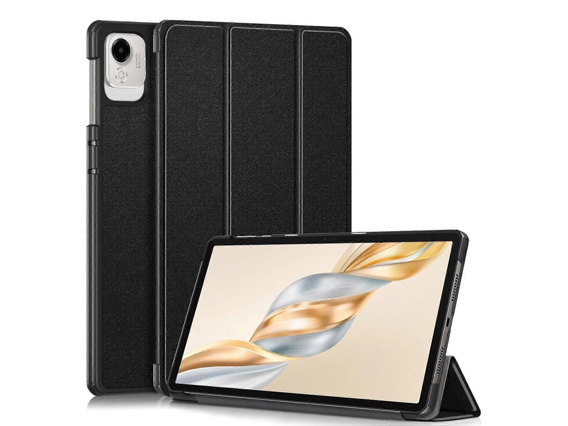 Capa De Couro Dobrável Tripla Para Tablet For Honor Pad X9a / X9 Pro Custer Pure Color
