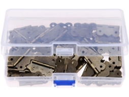 60 Dobradiças De Bronze Antigo (1 Caixa) + 240 Parafusos Ferro Para