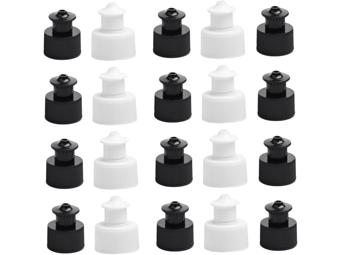 Tampas Para Garrafas Esportivas Com Botão De Pressão, Pacote Com 40 Unidades, Pe, Diâmetro Interno De 2,8 Cm, Coloridas