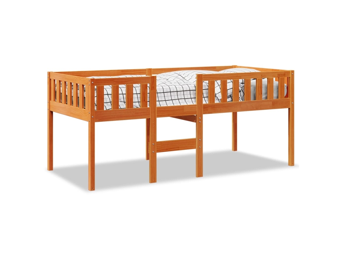 Cama de Criança Sem Colchão Pinho Maciço Castanho mel MAISON EXCLUSIVE (90x200 cm)