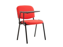Cadeira Ken com mesa dobrável em tecido vermelho CLP