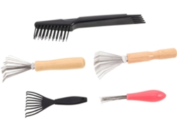 Conjunto De 5 Peças Escova Cabelo Compacta Com Ganchos Ergonômicos Para Remover Cabelos E Sujeira, Portátil Para Casa E
