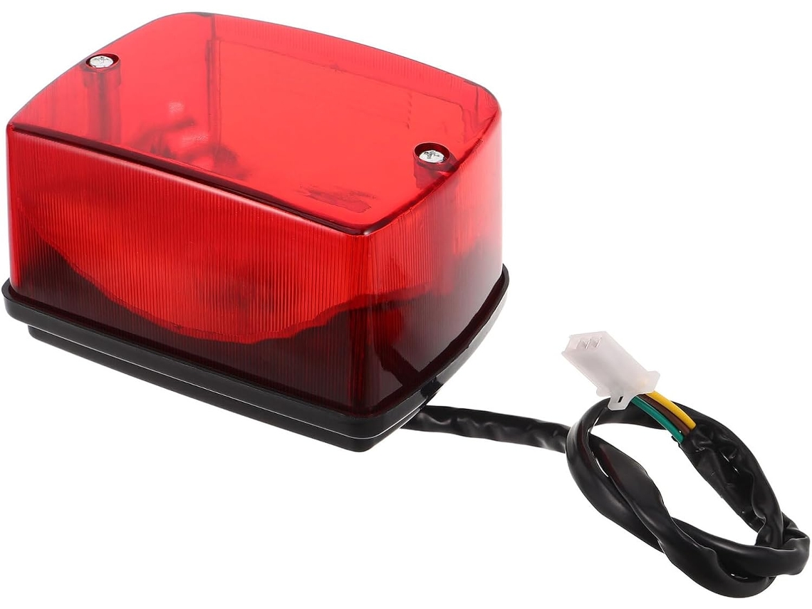 Lanterna traseira LED para uso externo com tecnologia Fio, ideal para motocicletas off-road, motocross, enduro e reboque.