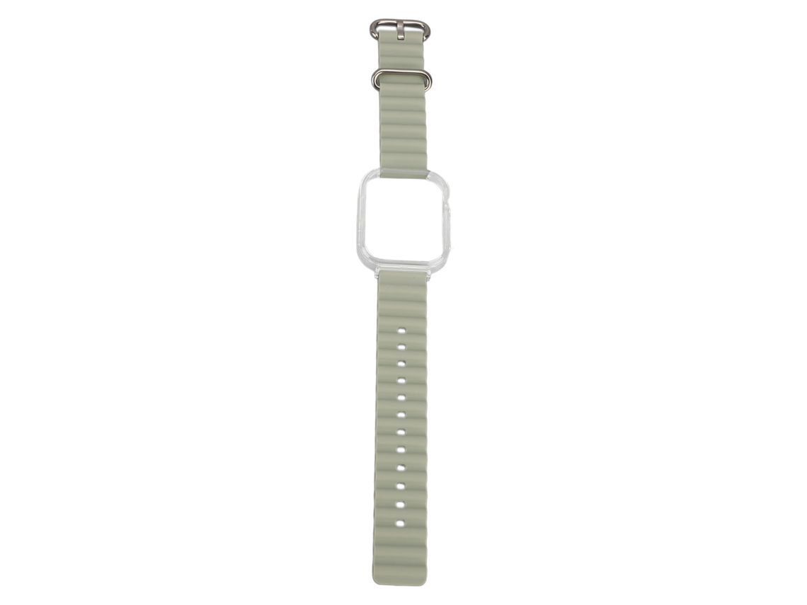 2026 pulseira de Silicone com Capa Protetora para Watch Fit 3 Verde