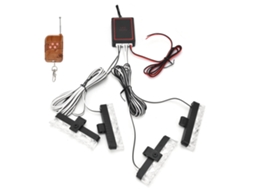 2026 luz de Emergência Led Vermelha Azul Luzes Estroboscópicas 4x4 Sincronizadas com Controle Remoto 12v