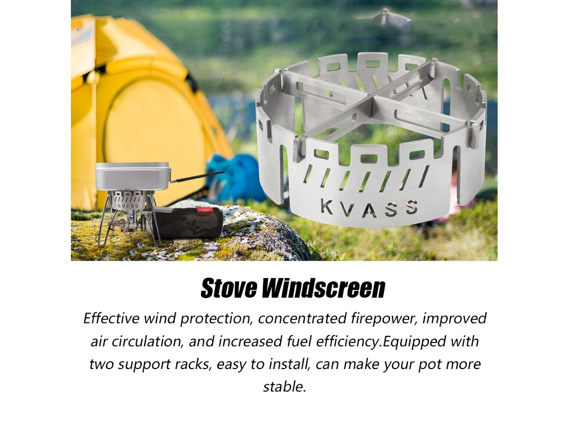 Protector De Vento Para Fogão De Camping Inox