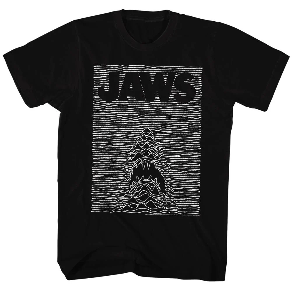 Unisex Adult T-shirt Rockinstone Jaws Movie Jaw Division Black Sizes
