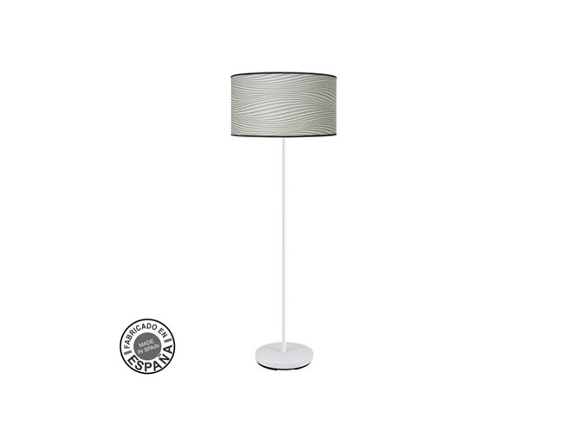 Salon Moda Pé 1xe27 Branco/cinza Sulco 163x40x40cm Fabrilamp