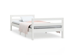 Bed Frame, Bed Frames Vidaxl Branco Madeira De Pinho (90 X 200 Cm)