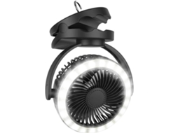 Ventoilha Camping Portátil Luz Led 4 Velocidades