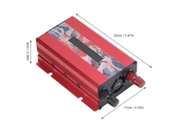 Inversor de energia para carro de 300 W, conversor solar CC para CA com ondas senoidais, USB de 2,0 A e display LCD.