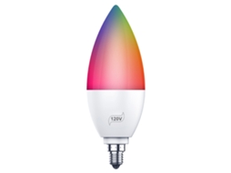 Lâmpada inteligente vela LED E12 4w 16m cores 2700 6500k dimmável app controle de voz timer