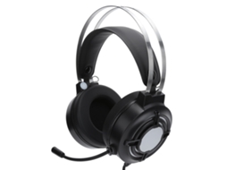 Headset gamer RGB com fio e microfone para PC, HP e outros