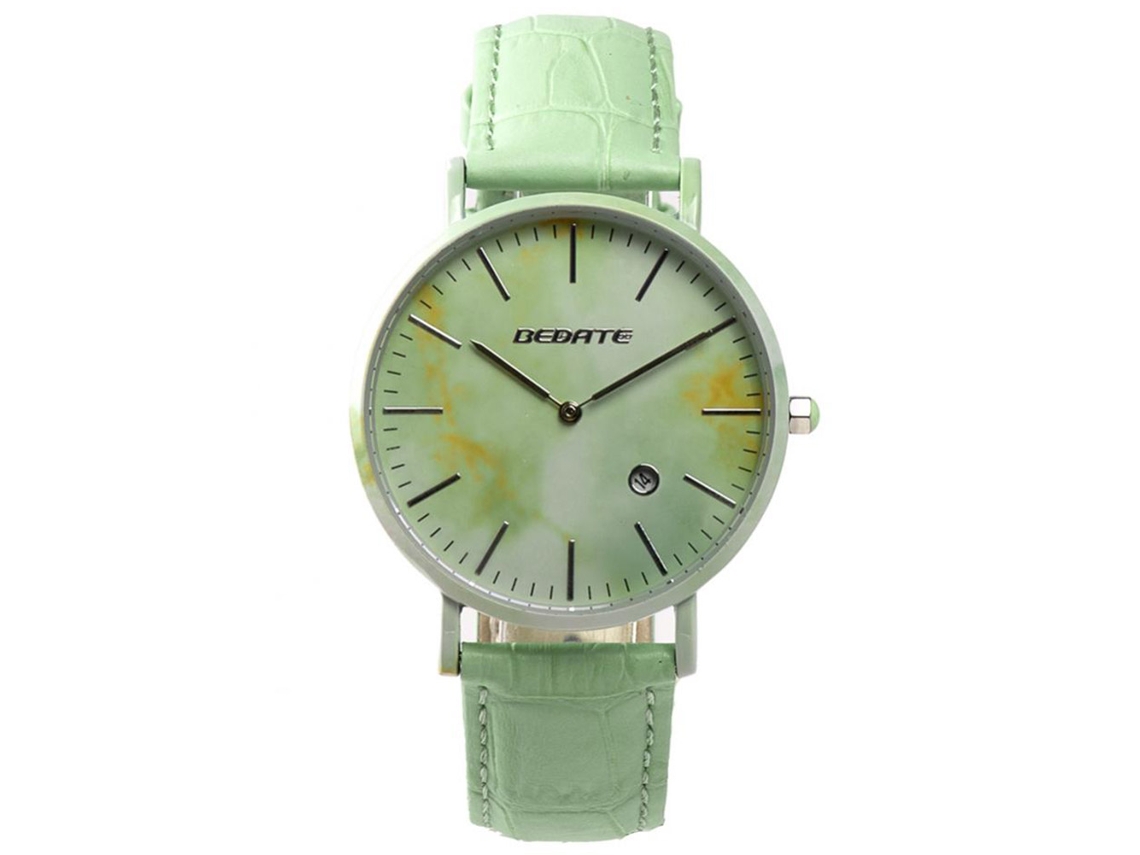 Reloj De Pulsera Para Hombre De Aleación Con Esfera Redonda Y Cuarzo (verde)