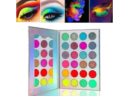 Paleta de Sombras de Olhos Arco íris 24 Cores Profissional Matte Metallic e Shimmer Vibrante