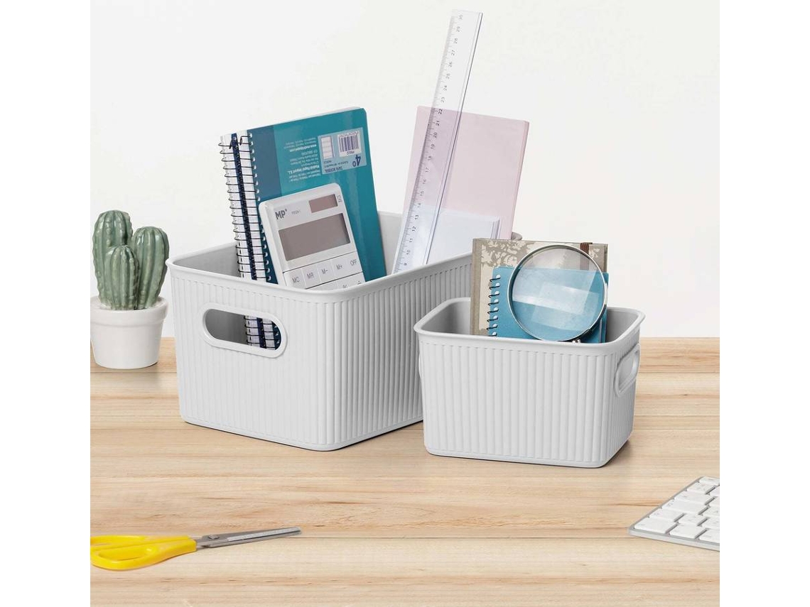 Coperchio Cestino Portaoggetti TATAY 15/22L - Polipropilene Senza BPA, Grigio, 30x39x0.7 Cm - Foto 3