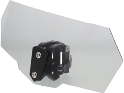 Para-brisa ajustável para motocicleta com extensão defletora, presilha de ar e resistente aos raios UV.