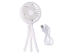 Ventilador Portátil 360 Giratório com Tripé Branco Casa Escritório