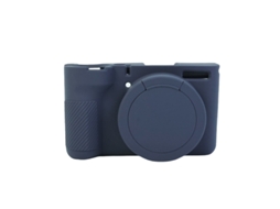Capa Protetora Silicone HEXINYIGJLY para Canon Powershot V1antirriscos, Acesso Tripé, Tampa de Lente Azul Escuro
