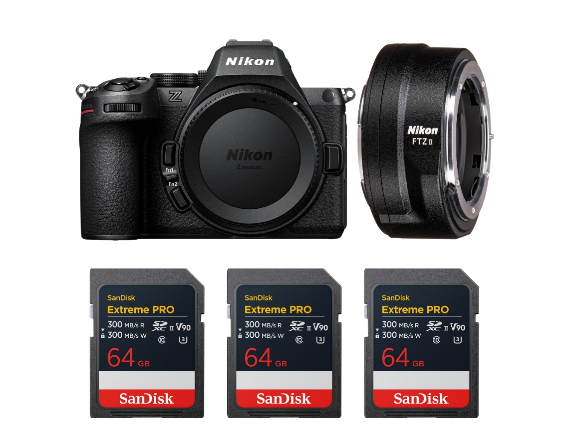 Z5 Ii + Ftz Ii + 3 Sandisk 64gb Extreme Pro Uhs ii Sdxc + Ebook “20 Dicas para Fotos Que Impressionam” NIKON