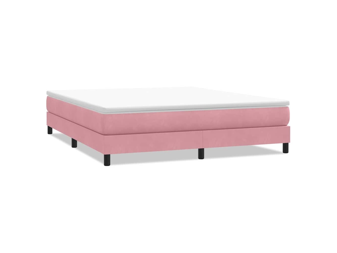 Cama com Molas Sem Colchão 180x220 Cm Veludo Rosa MAISON EXCLUSIVE