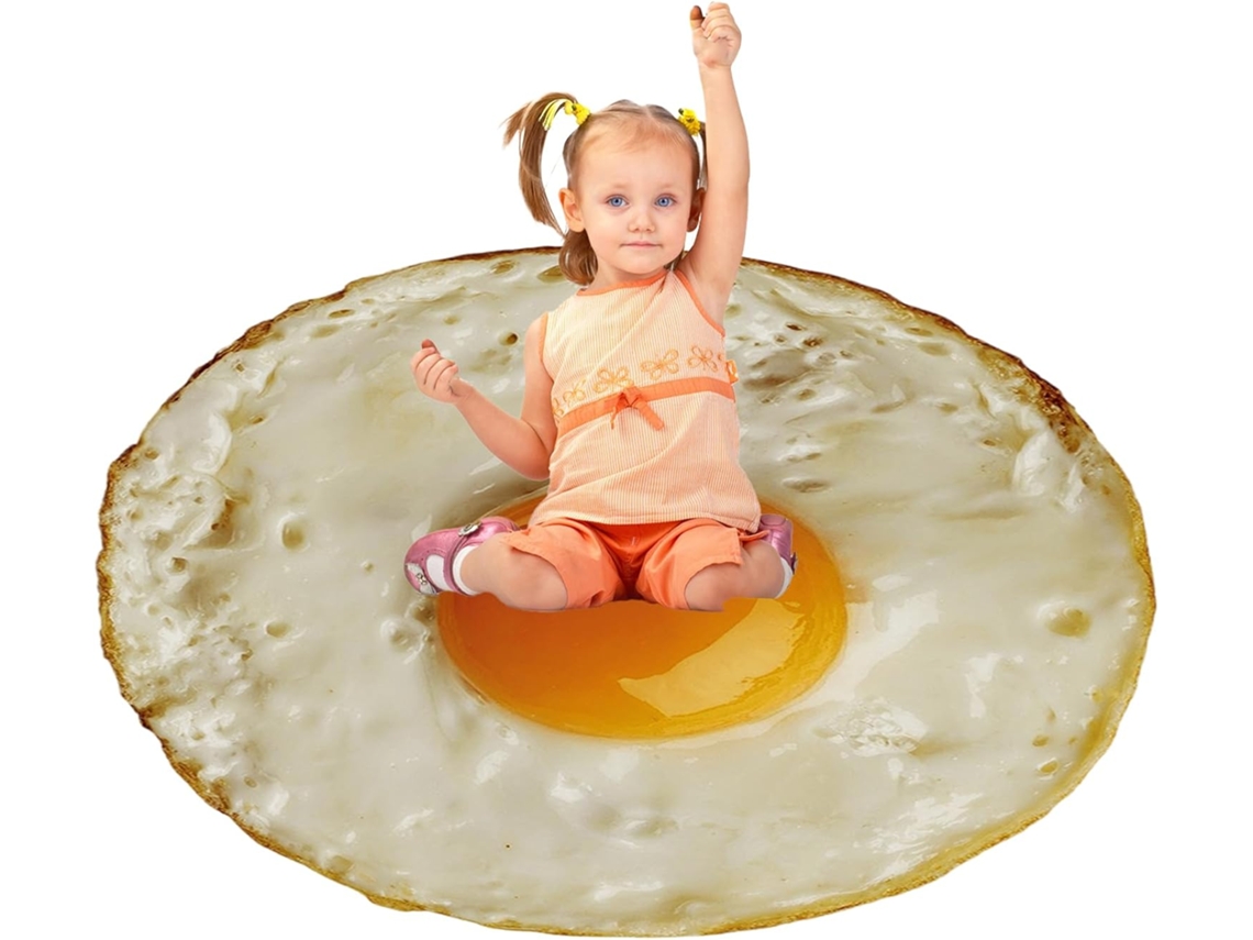 Manta Divertida em Formato de Pizza Redonda Grande Tortilla, com Design Realista Taco Veludo Macio CHABERLU