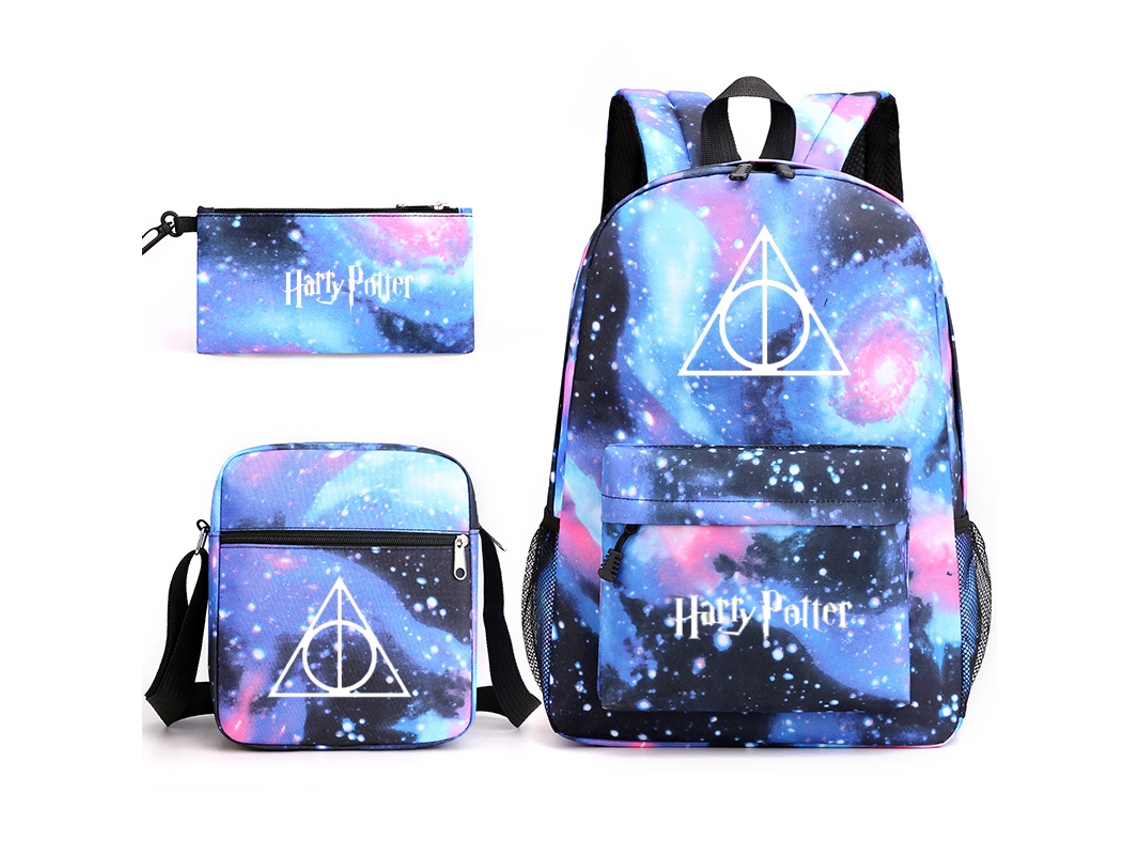Conjunto Escolar 3 Peças Com Mochila, Estojo E Bolsa De Ombro