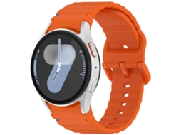 Pulseira de Silicone Costurada para Samsung Galaxy Watch 7/6/5/4 e Watch Fe, Design Ondulado CHABERLU