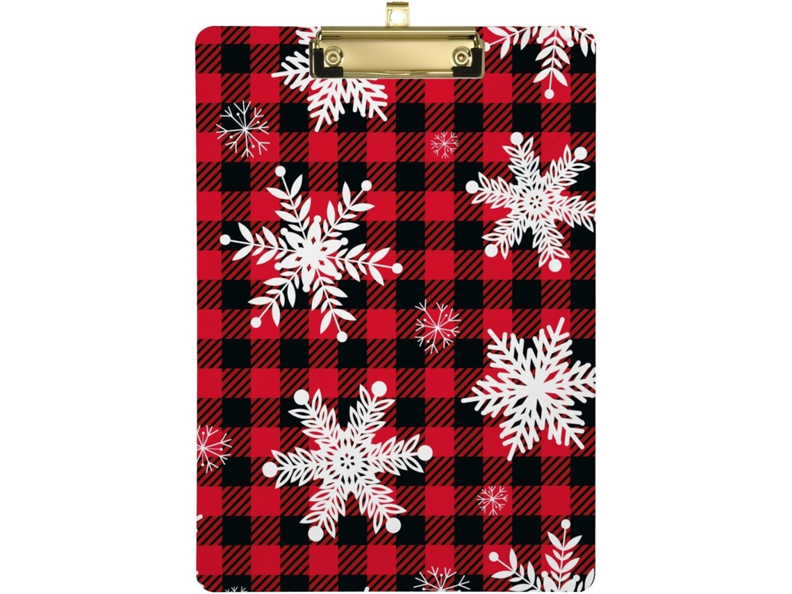 Prancheta com Gancho de Acrílico para Pendurar, Estampa Floco Neve Sobre Búfalo 31,8 X 22,9 0,3 Cm