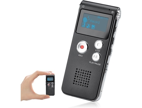 Covvy 16GB Gravador de voz digital Reprodutor de mp3 portátil ativado por voz