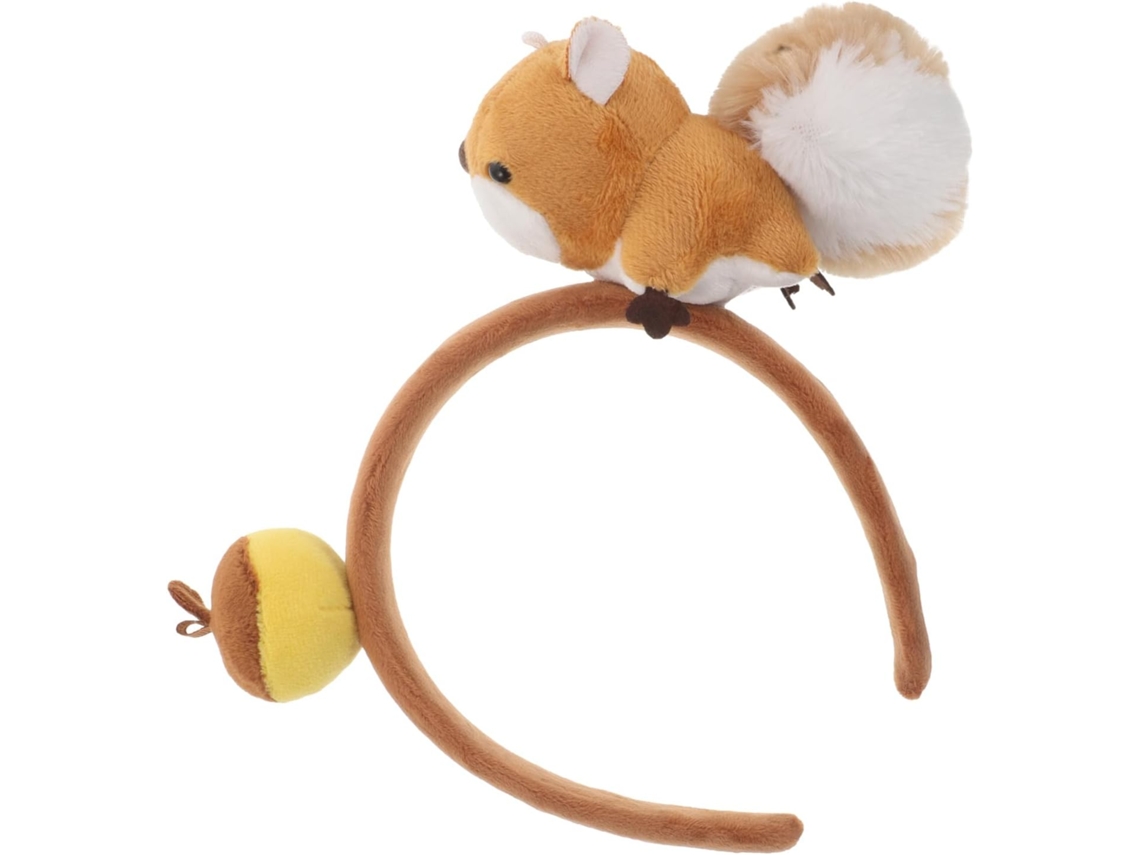 Tiara De Esquilo De Pelúcia Macia, Acessório De Cabelo Cor Avelã Para Festivais.