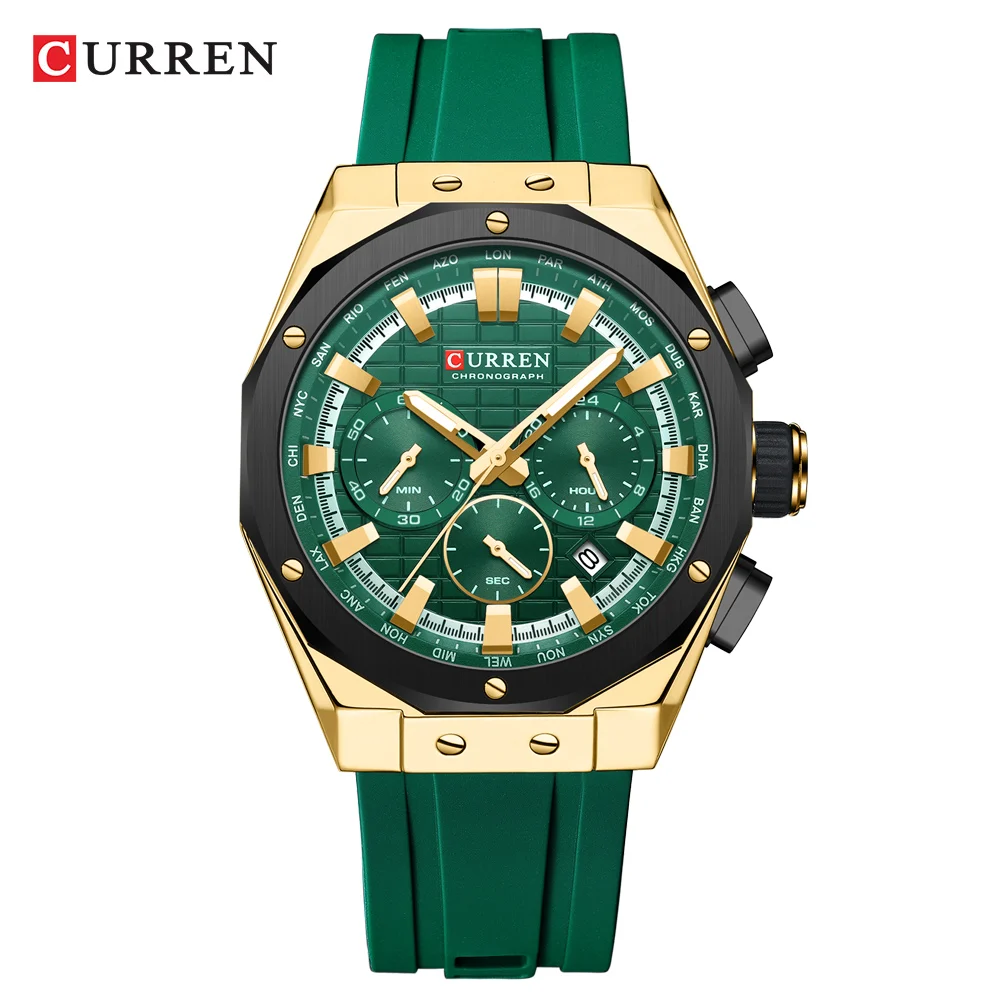 Relógio Masculino Cronógrafo Luminoso com Pulseira de Silicone. MDUG