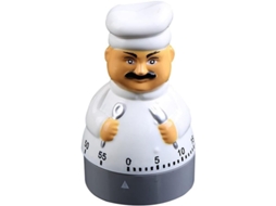 Temporizador Mecânico De Cozinha 60 Minutos Chef Com Alarme Audível Sem Bateria