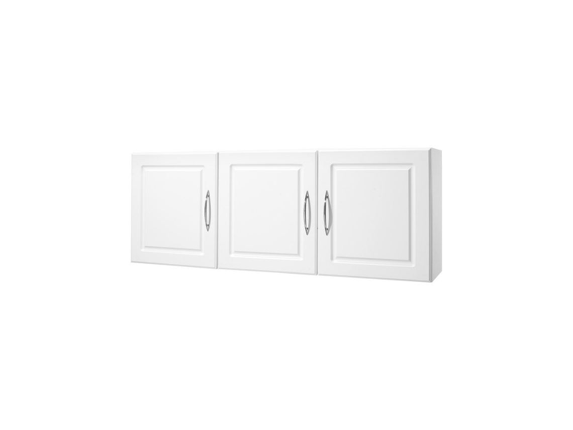 Armário de parede para lavanderia com 3 portas ajustáveis e dimensões de 137x51cm, branco, da Tekmaquinas.