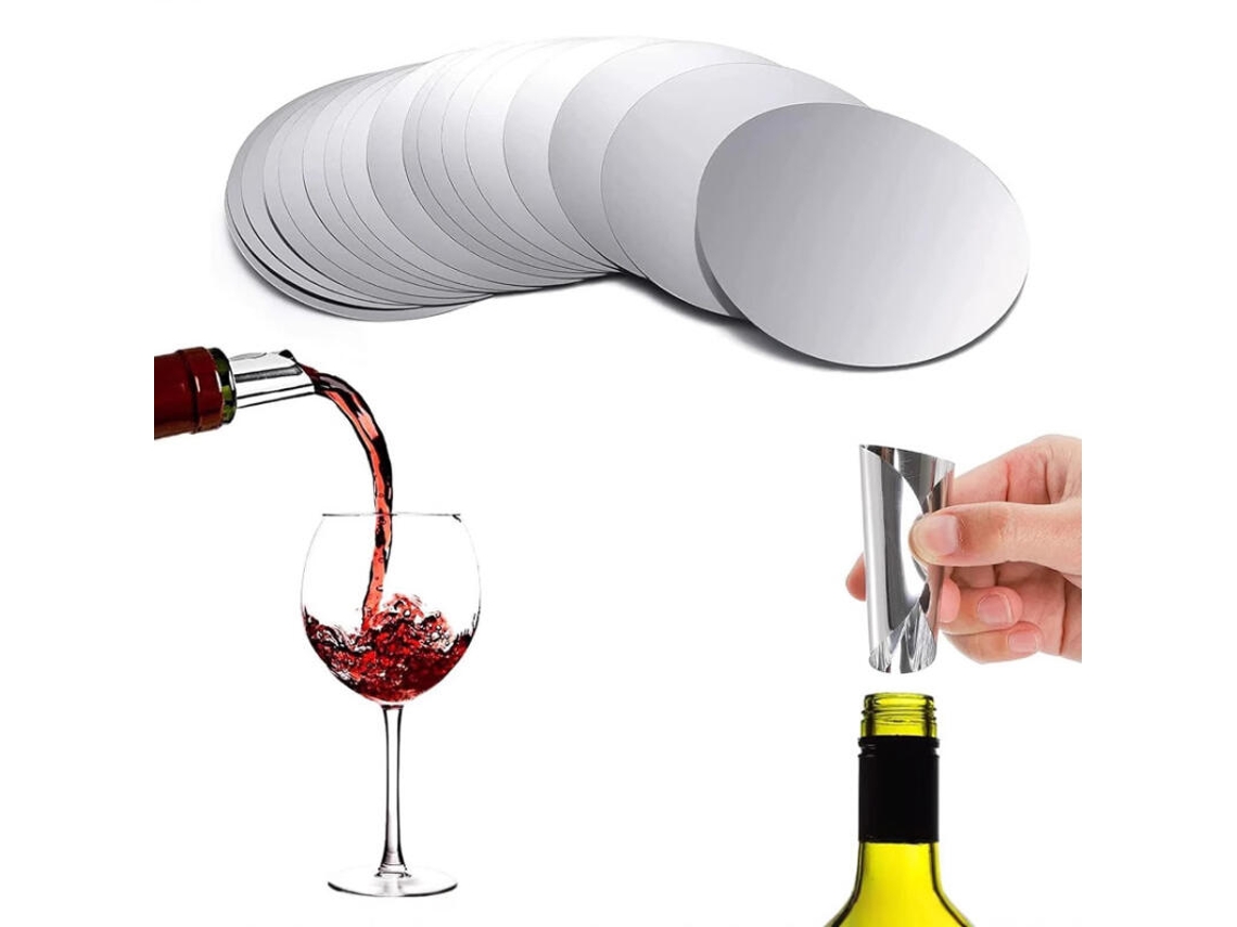 50 Rolhas de Vinho Prateadas BRILVIBERA