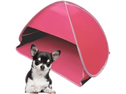 Omni-carpa Playa Plegable Anti-uv Talla L, Refugio Solar Impermeable Para Mascotas, Camping, Picnic, Color Rosa Rojo