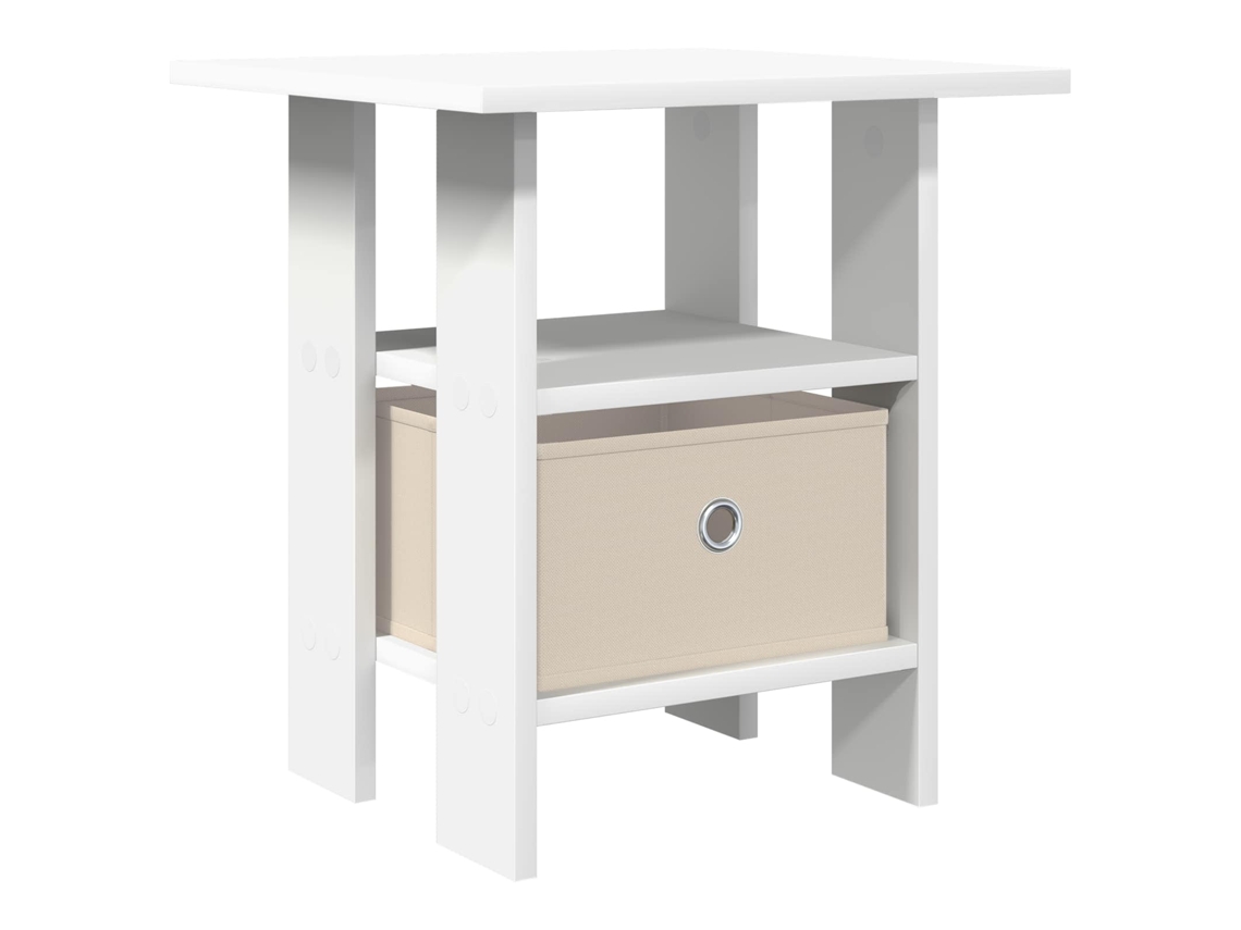 Conjunto 1 Mesa-de-cabeceira Vidaxl Branco Derivados De Madeira (41 X 40 X 45 Cm)