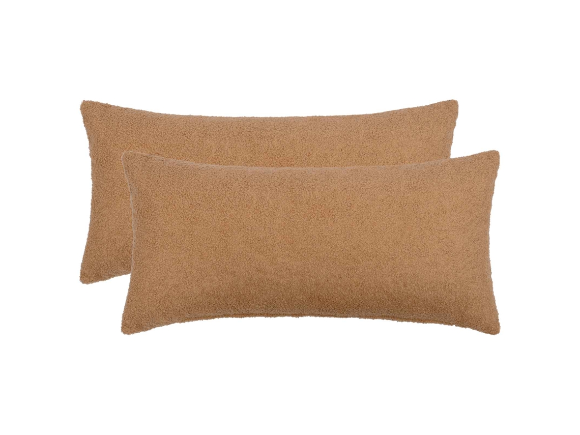 Vidaxl Capa Almofada 2 Pcs Heerlen Bege 40 X 70 Cm Bouclé