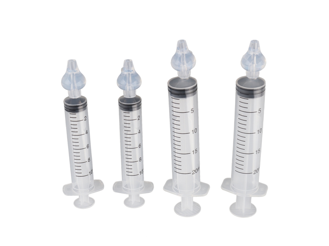 Primerox 4 Pcs Irrigador Nasal Infantil com Seringas Ponta de Silicone Limpador Seguro para Bebês Recém nascidos