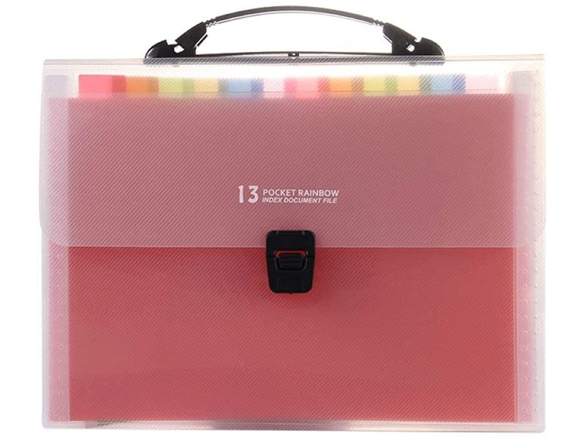 Pastas organizadoras de documentos expansíveis estilo sanfona Slowmoose, pacote com 13 unidades